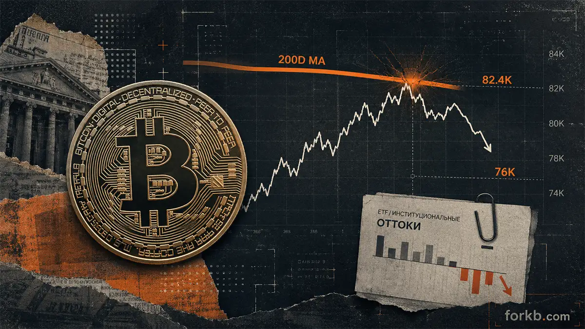 Bitcoin откатился от 200-дневной средней