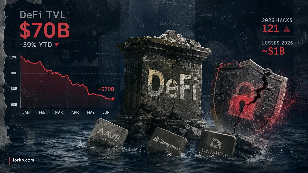 DeFi TVL упал до $70 млрд