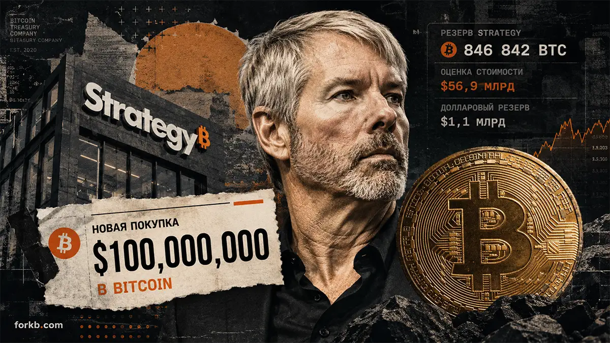 Strategy купила Bitcoin ещё на $100 млн